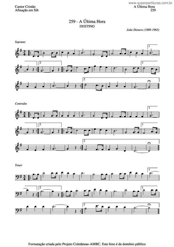 Partitura da música A Última Hora v.6