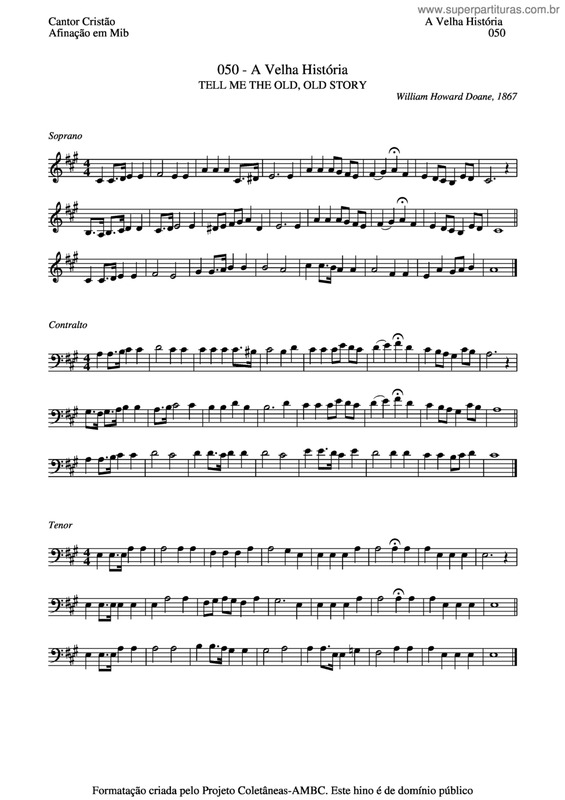 Partitura da música A Velha História v.4