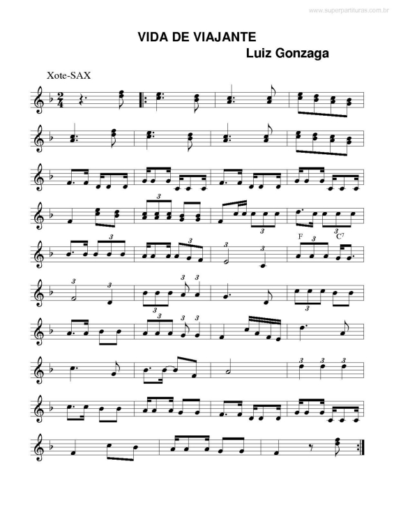 Partitura da música A Vida Do Viajante v.2