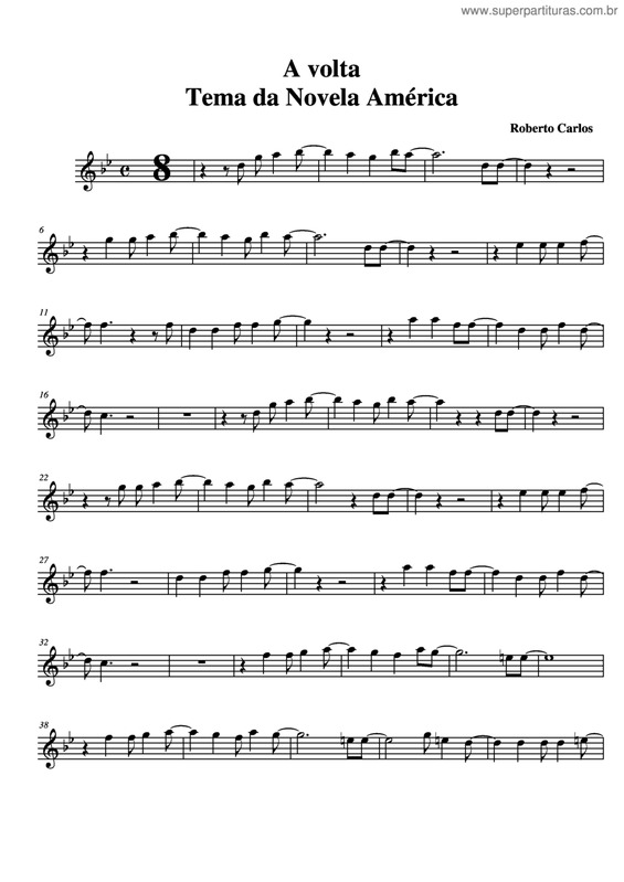 Partitura da música A Volta v.5