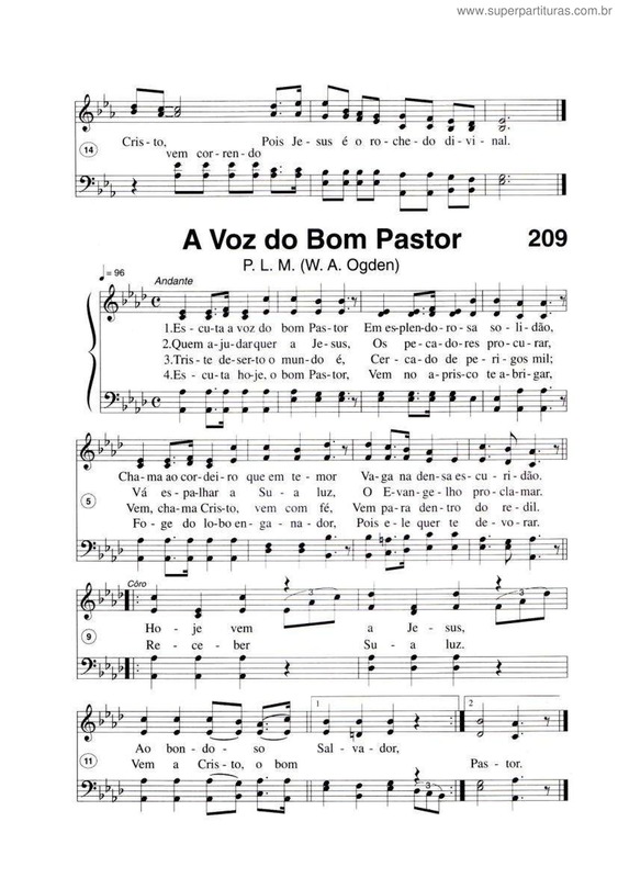 Partitura da música A Voz Do Bom Pastor