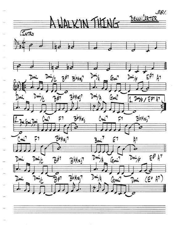 Partitura da música A Walkin Thing v.6