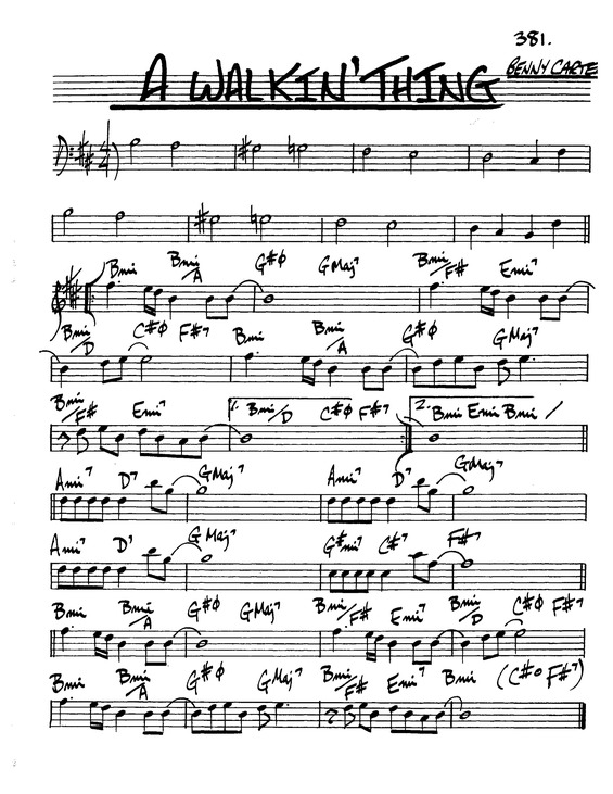 Partitura da música A Walkin Thing