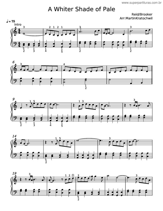 Partitura da música A Whiter Shade Of Pale – Procol Harum v.10