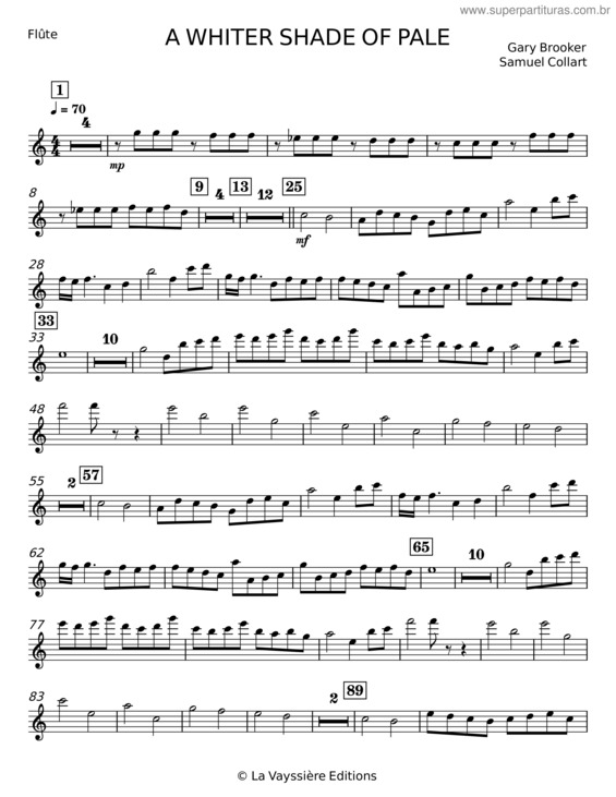Partitura da música A Whiter Shade Of Pale – Procol Harum v.12
