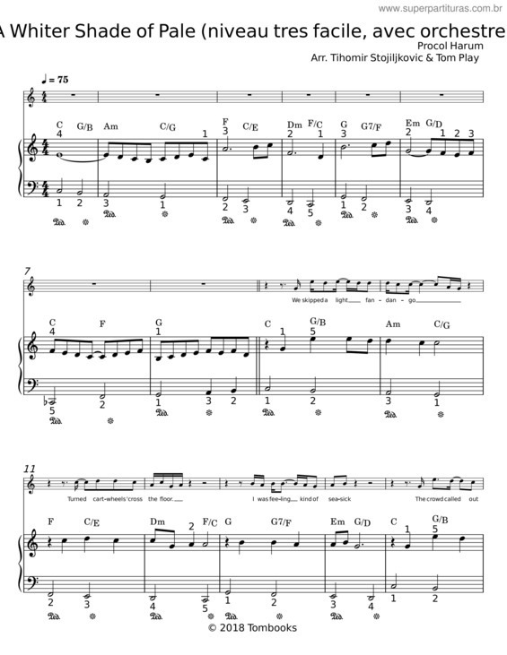 Partitura da música A Whiter Shade Of Pale – Procol Harum v.15