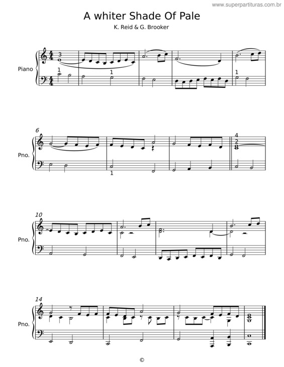 Partitura da música A Whiter Shade Of Pale – Procol Harum v.16