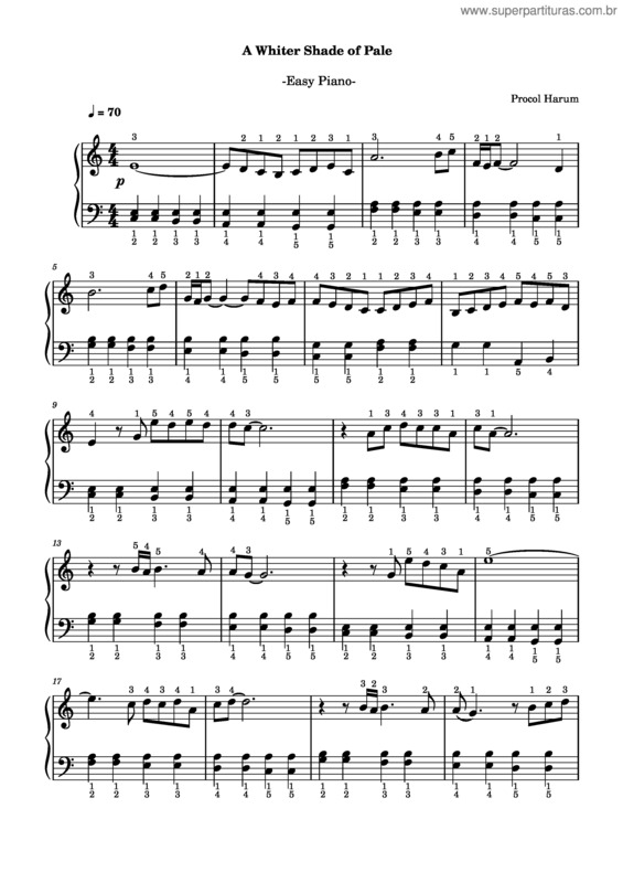 Partitura da música A Whiter Shade Of Pale – Procol Harum v.9