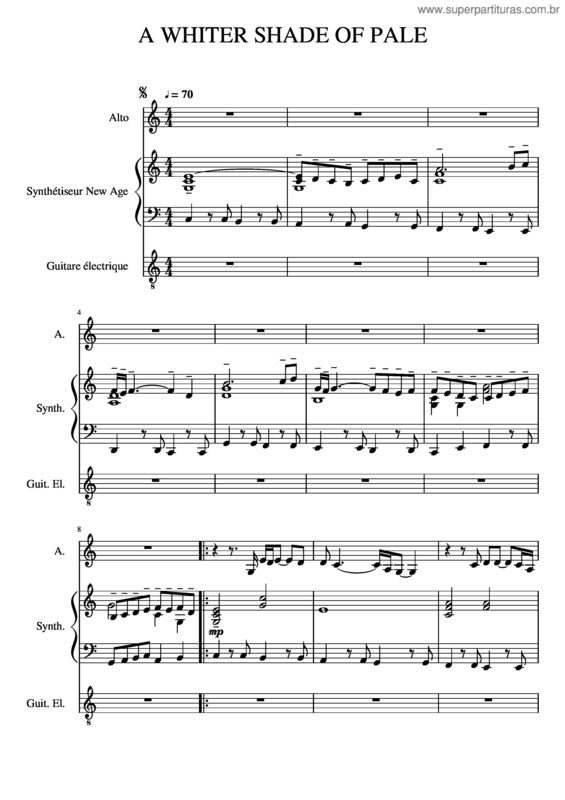 Partitura da música A Whiter Shade Of Pale v.19