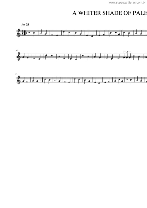 Partitura da música A Whiter Shade Of Pale v.22