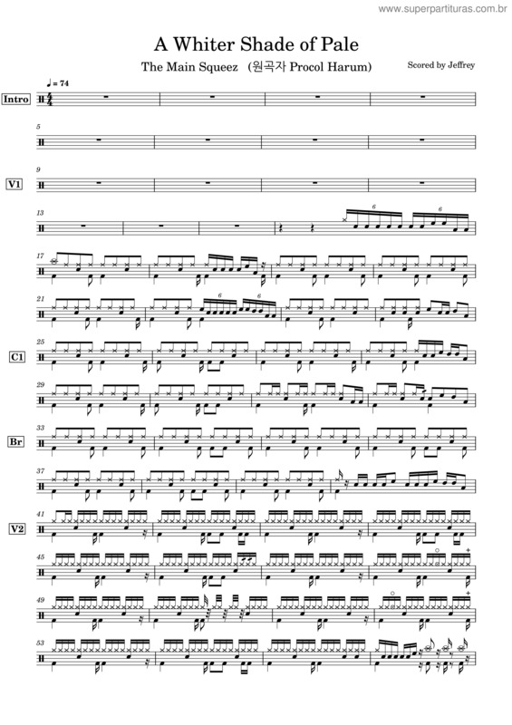 Partitura da música A Whiter Shade Of Pale v.26