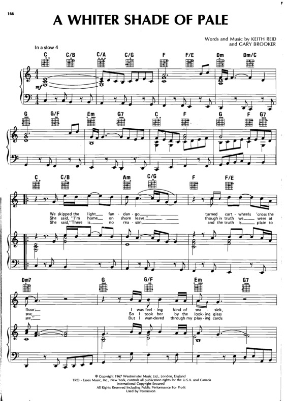 Partitura da música A Whiter Shade of Pale v.8