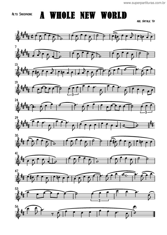 Partitura da música A Whole New World v.8