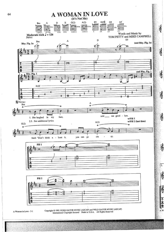 Partitura da música A Woman In Love