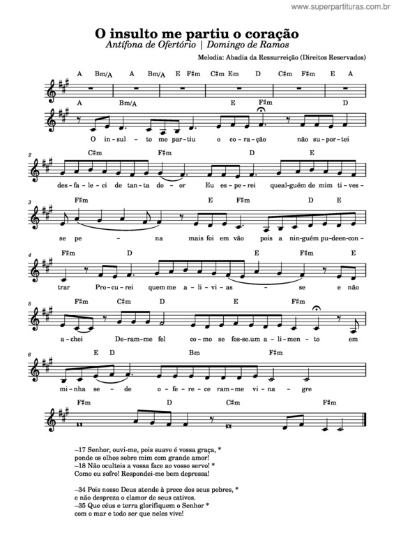 Partitura da música Abadia Da Ressurreição – Abadia Da Ressurreição
