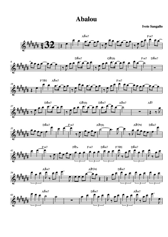 Partitura da música Abalou v.3