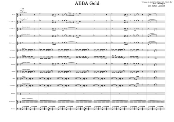 Partitura da música Abba Gold – Abba Fd