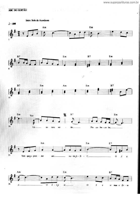 Partitura da música Abc Do Sertão v.4
