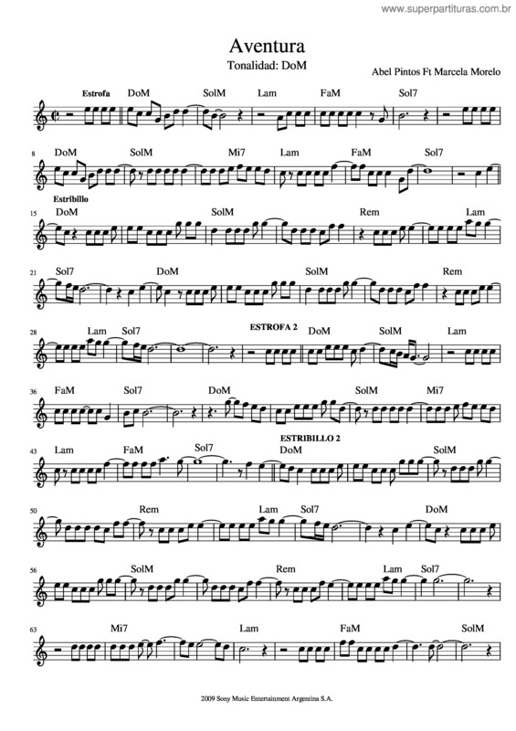 Partitura da música Abel Pintos v.3