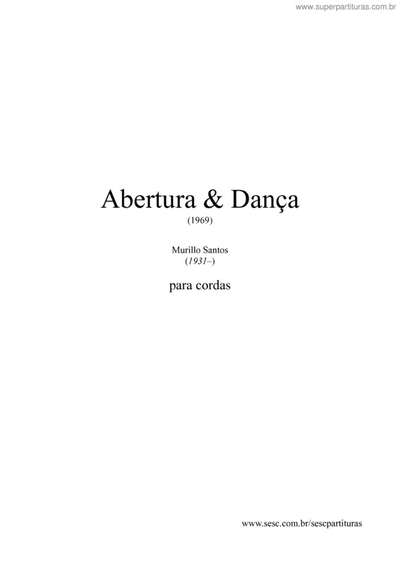 Partitura da música Abertura & Dança