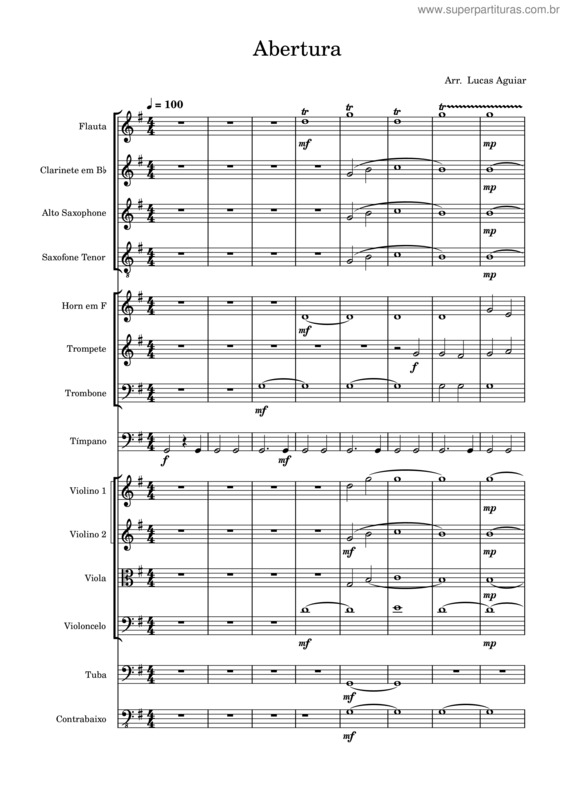 Partitura da música Abertura De Natal