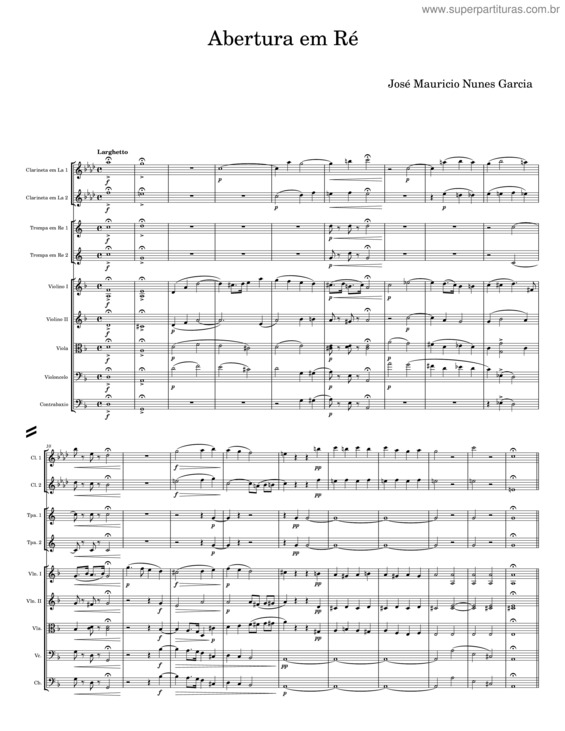 Partitura da música Abertura Em Ré v.2