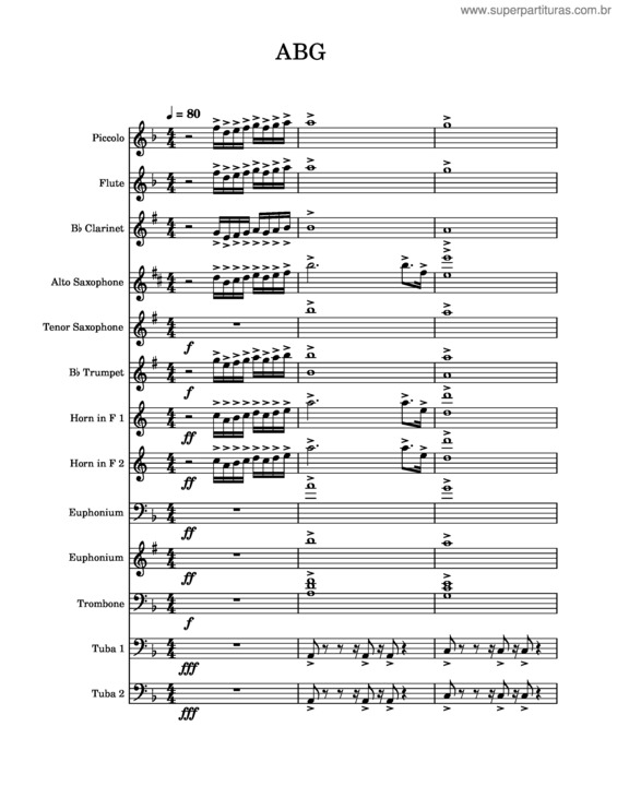Partitura da música Abg – Quando Rondo