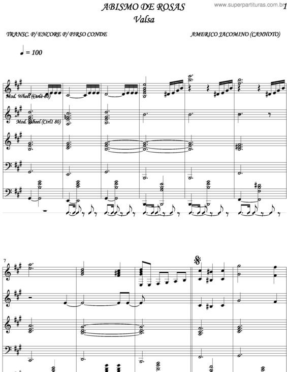 Partitura da música Abismo De Rosas v.5