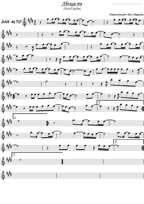 Partitura da música Abraça-me v.2