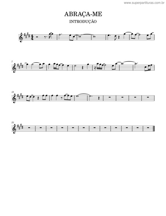 Partitura da música Abraça–Me v.7