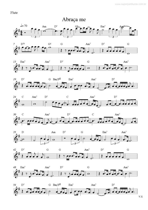 Partitura da música Abraça-me