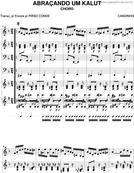 Partitura da música Abraçando Um Kalut