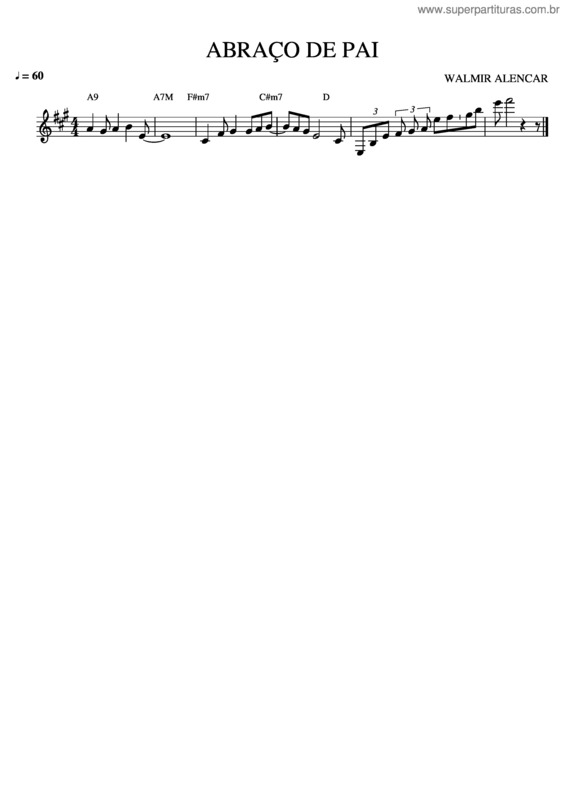 Partitura da música Abraço De Pai Em A