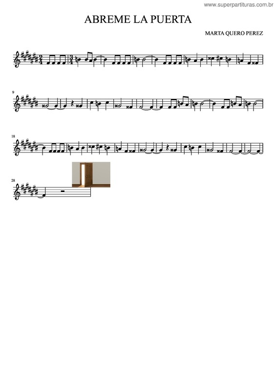 Partitura da música Abreme La Puerta