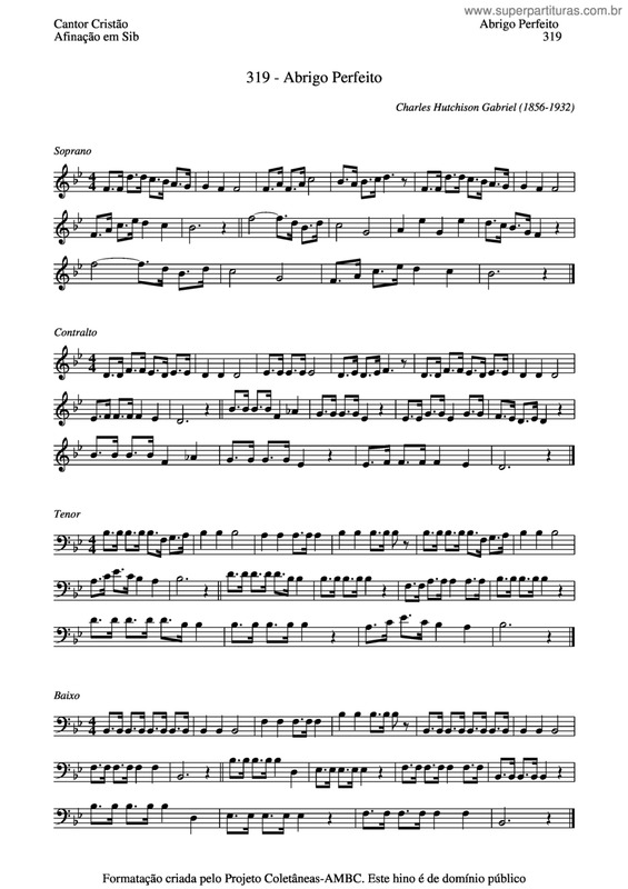 Partitura da música Abrigo Perfeito v.3