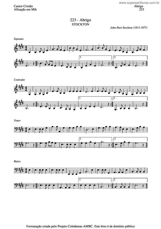 Partitura da música Abrigo v.7