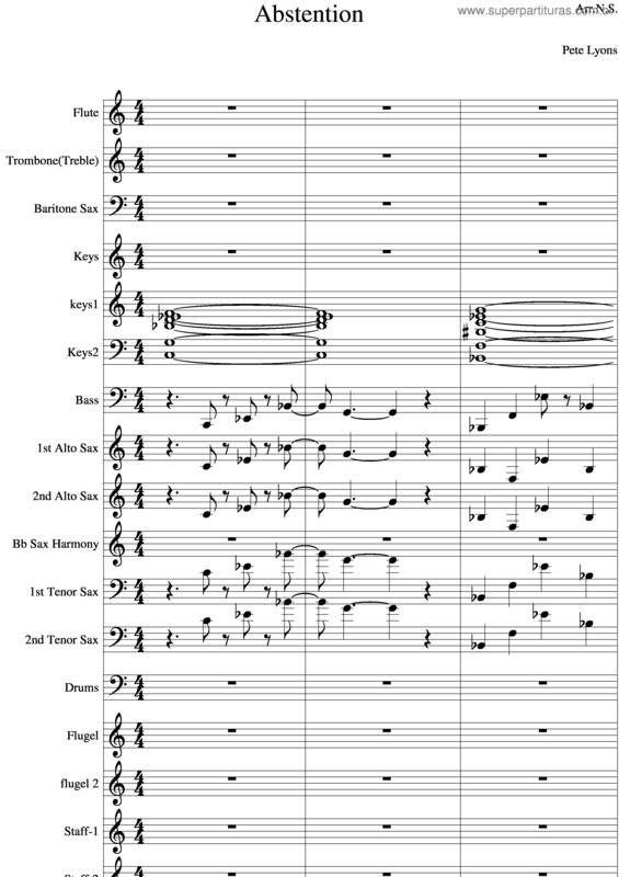 Partitura da música Abstention