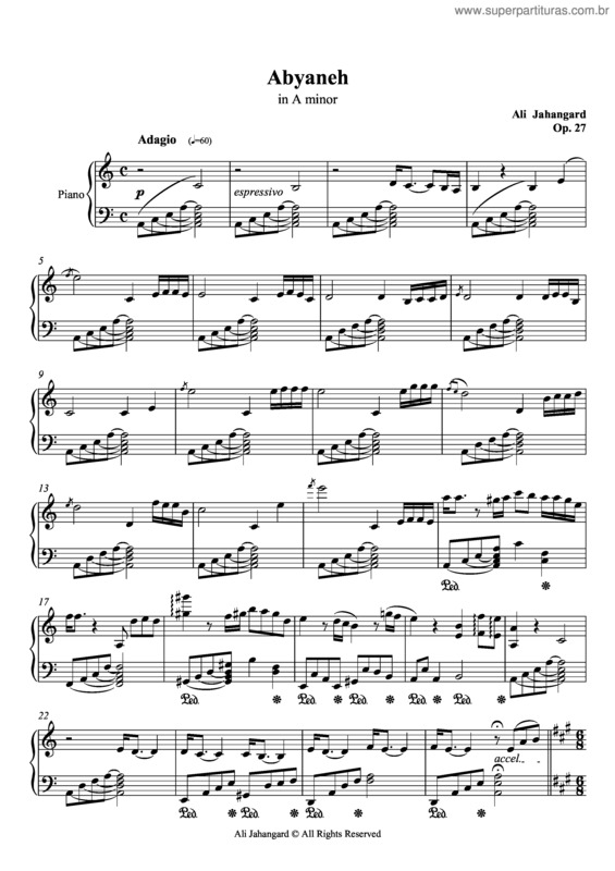 Partitura da música Abyaneh - Op.27