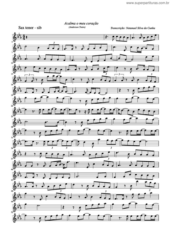 Partitura da música Acalma O Meu Coração v.2