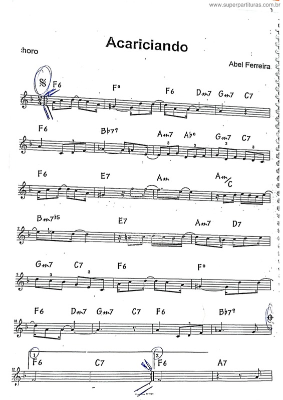 Partitura da música Acariciando v.4