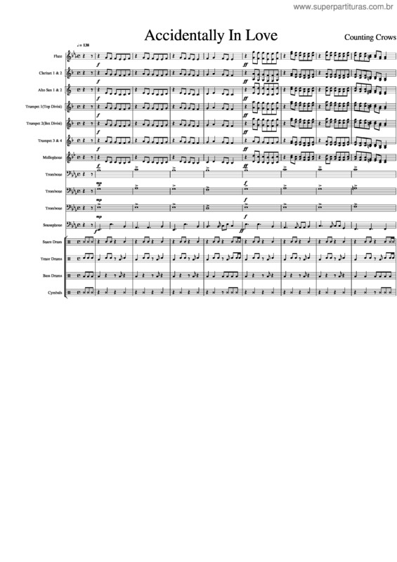 Partitura da música Accidentally In Love v.13