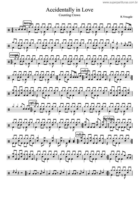 Partitura da música Accidentally In Love v.9