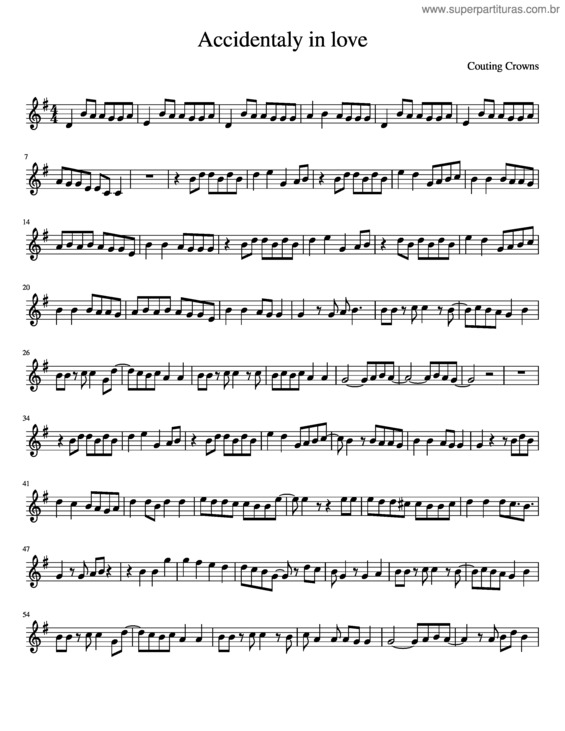 Partitura da música Accidentaly In Love