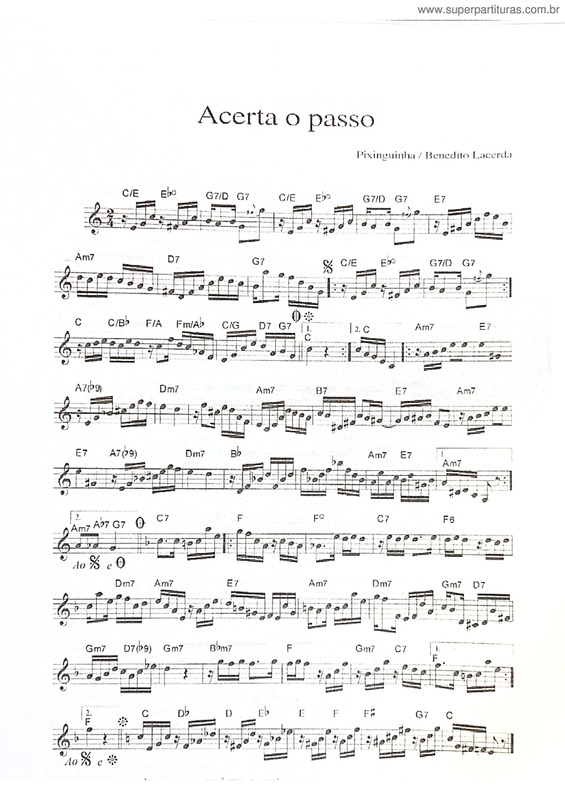 Partitura da música Acerta O Passo v.5