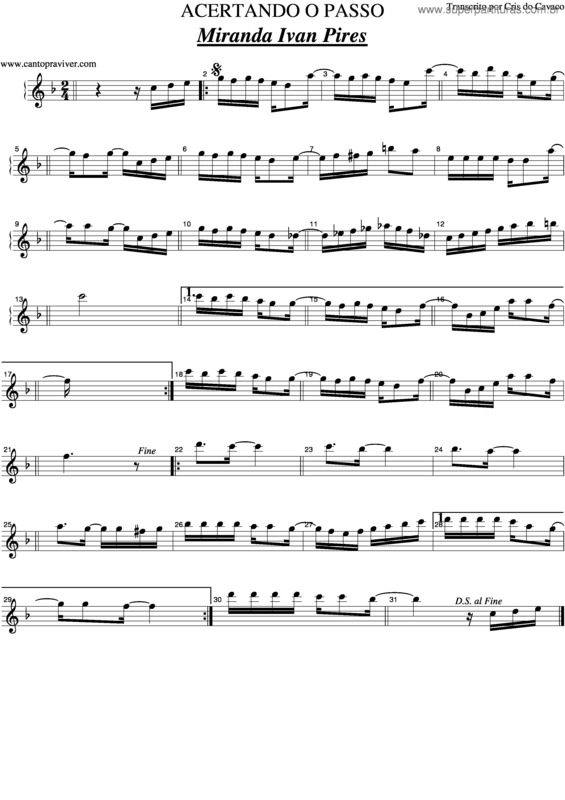 Partitura da música Acertando O Passo v.2