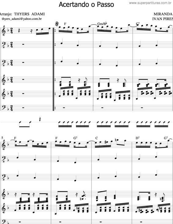 Partitura da música Acertando O Passo v.4