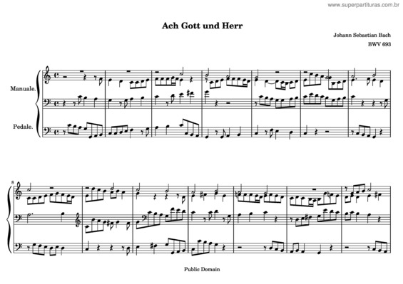 Partitura da música Ach Gott und Herr