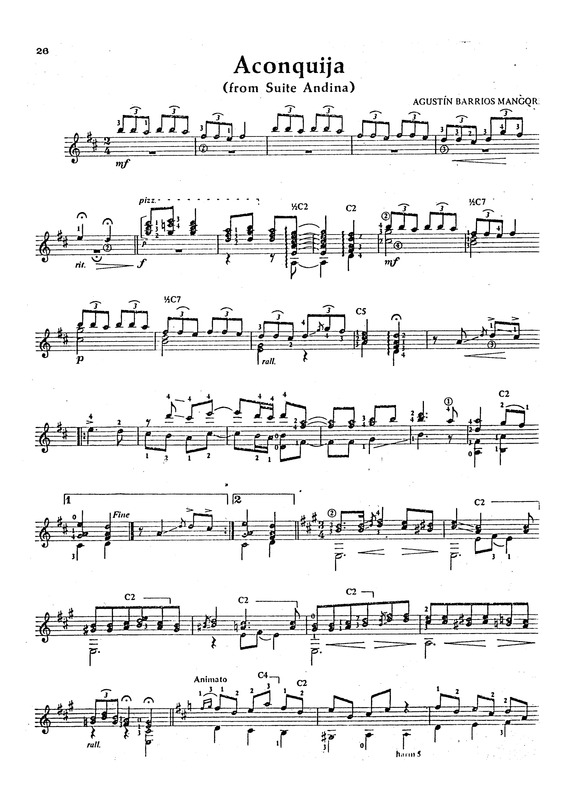 Partitura da música Aconquija