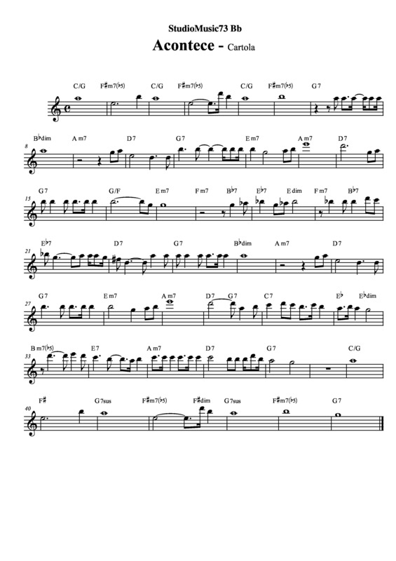 Partitura da música Acontece v.6