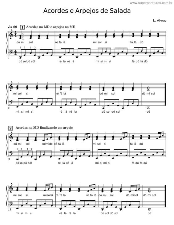 Partitura da música Acordes E Arpejos De Balada